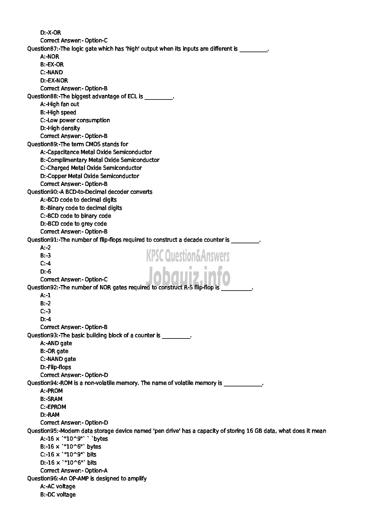 Kerala PSC Question Paper - JUNIOR INSTRUCTOR TECHNICAL POWER ELECTRONICS SYSTEM INDUSTRIAL TRAINING-10