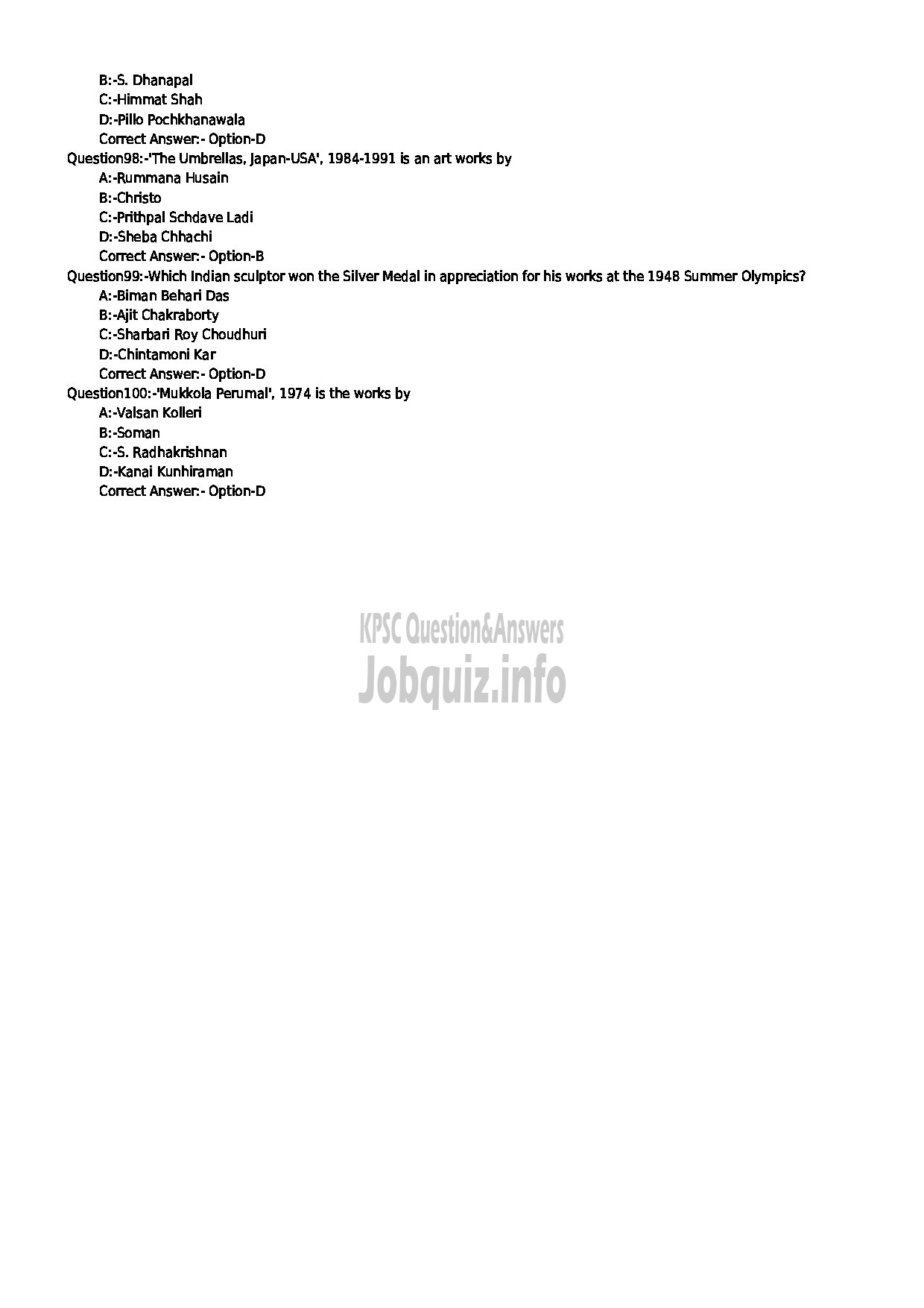 Kerala PSC Question Paper - JUNIOR LECTURER IN SCULPTURE KERALA COLLEGIATE EDUCATION MUSIC COLLEGES-11