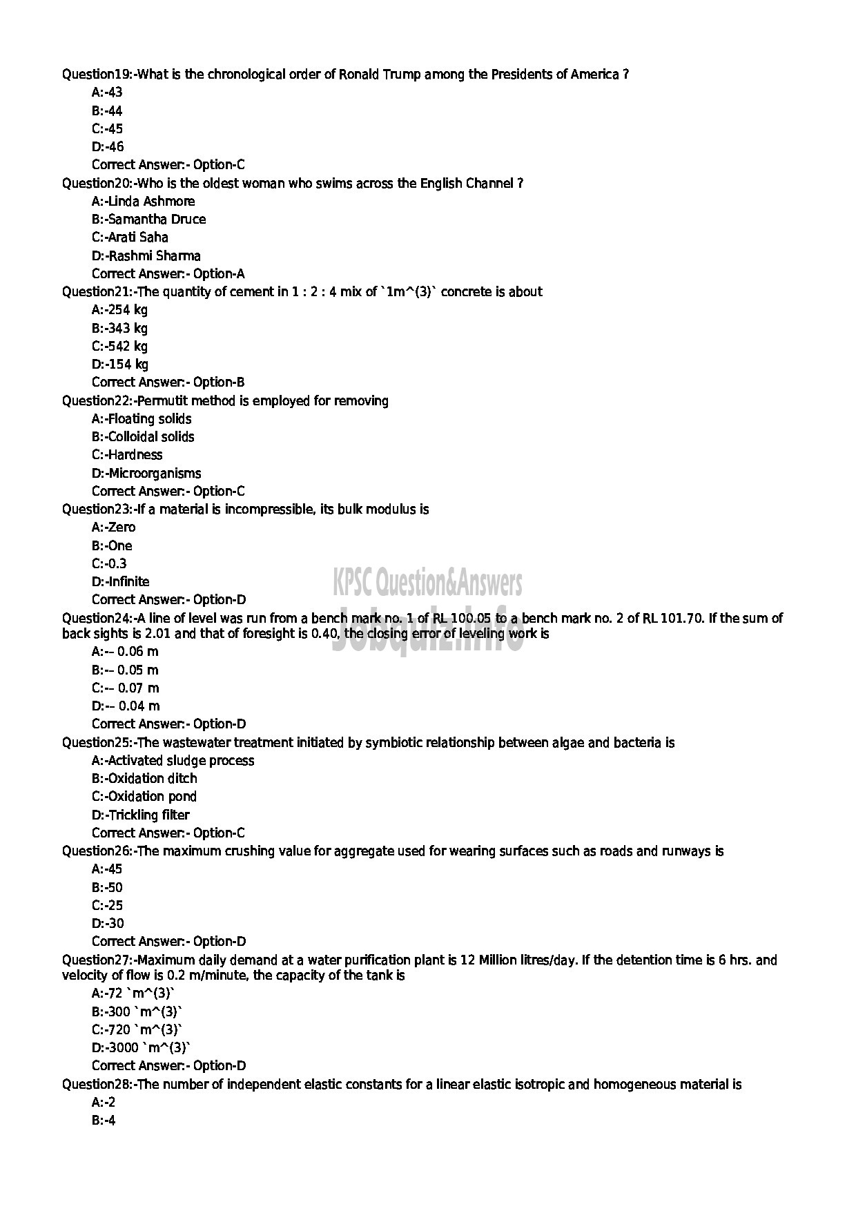 Kerala PSC Question Paper - JUNIOR TECHNICAL OFFICER CIVIL NCA OBC KERALA FINANCIAL CORPORATION-3