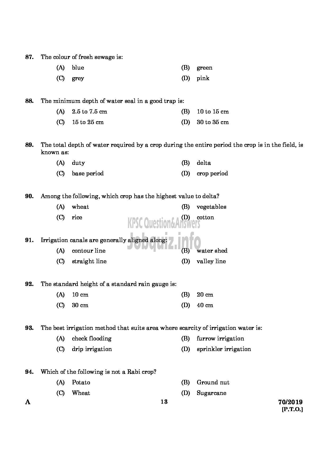 Kerala PSC Question Paper - Junior Instructor (Draftsman Civil) Industrial Training & Engineering Asst GrII English -11