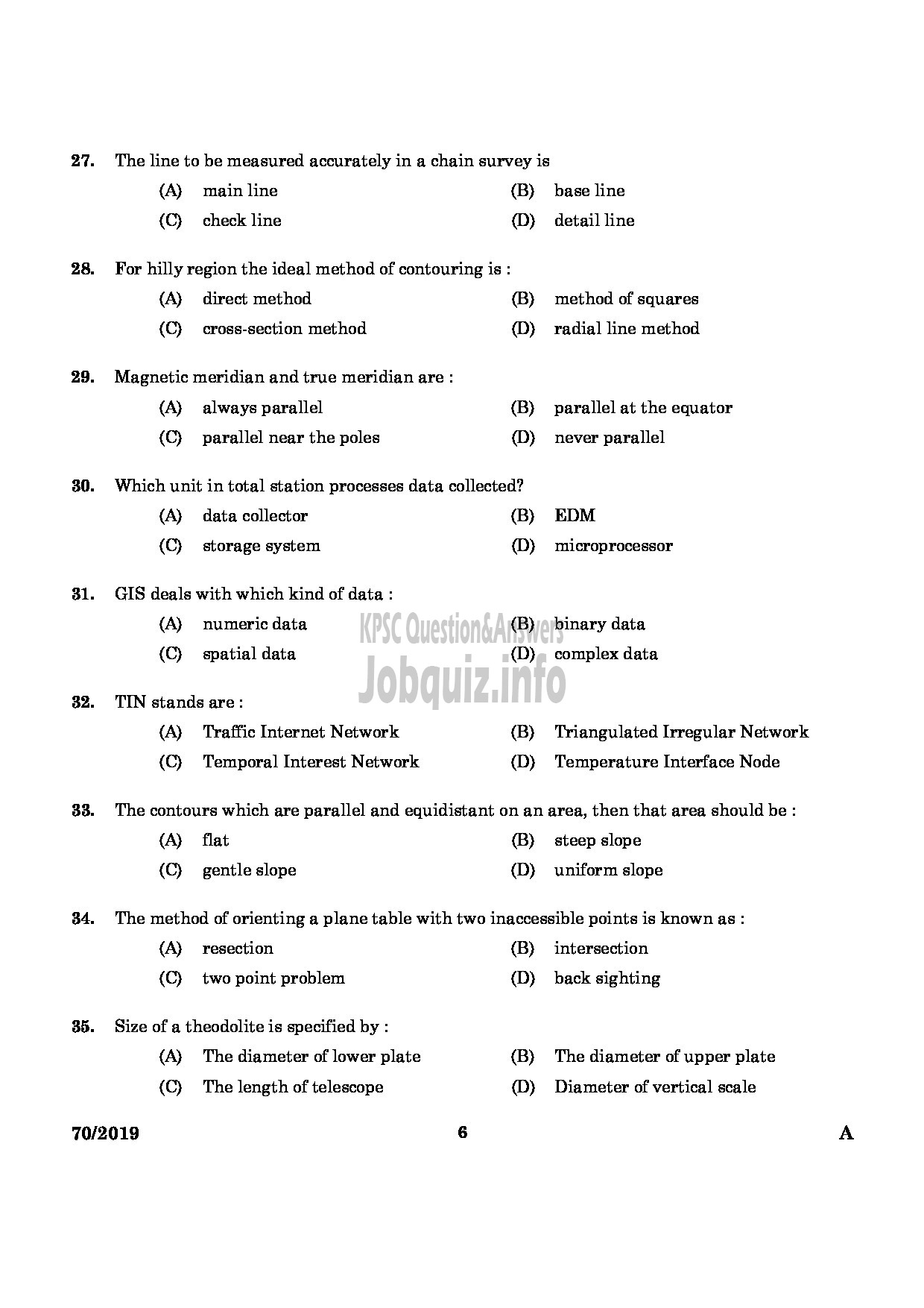 Kerala PSC Question Paper - Junior Instructor (Draftsman Civil) Industrial Training & Engineering Asst GrII English -4