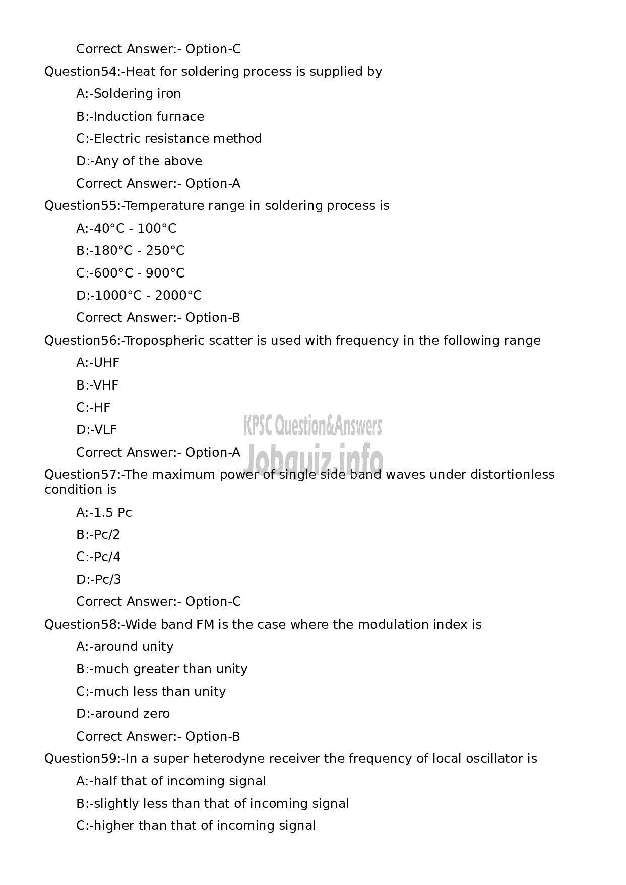 Kerala PSC Question Paper - Junior Instructor (Electronic Mechanic)-11