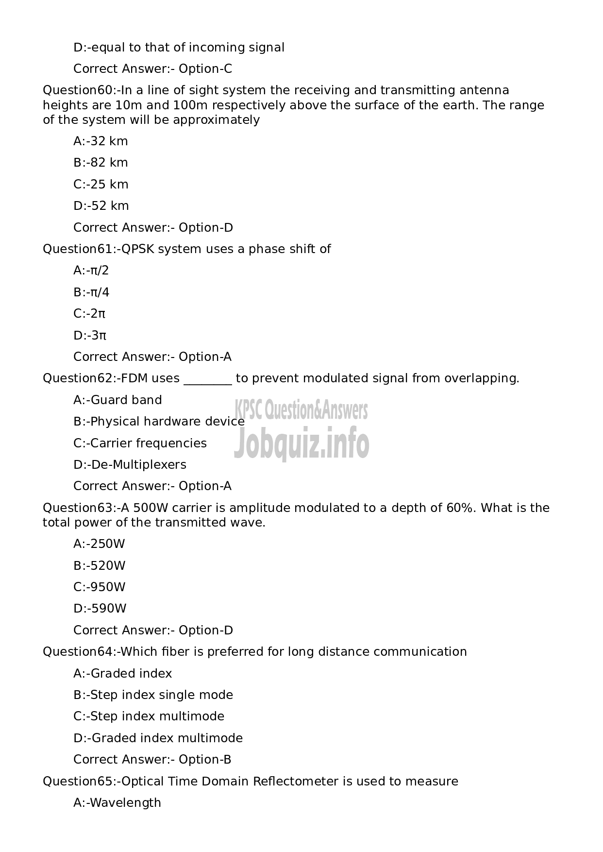 Kerala PSC Question Paper - Junior Instructor (Electronic Mechanic)-12