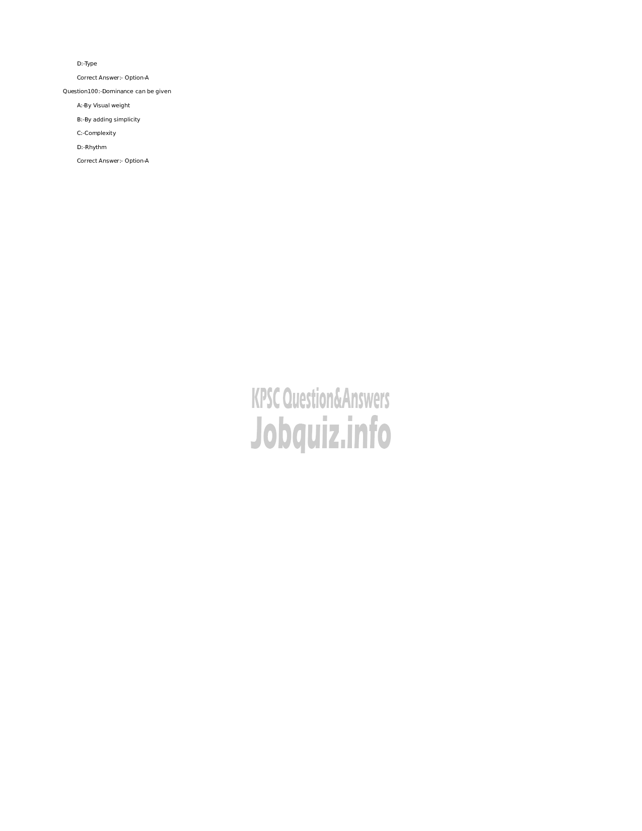Kerala PSC Question Paper - Junior Instructor (Interior Decoration and Designing)-13