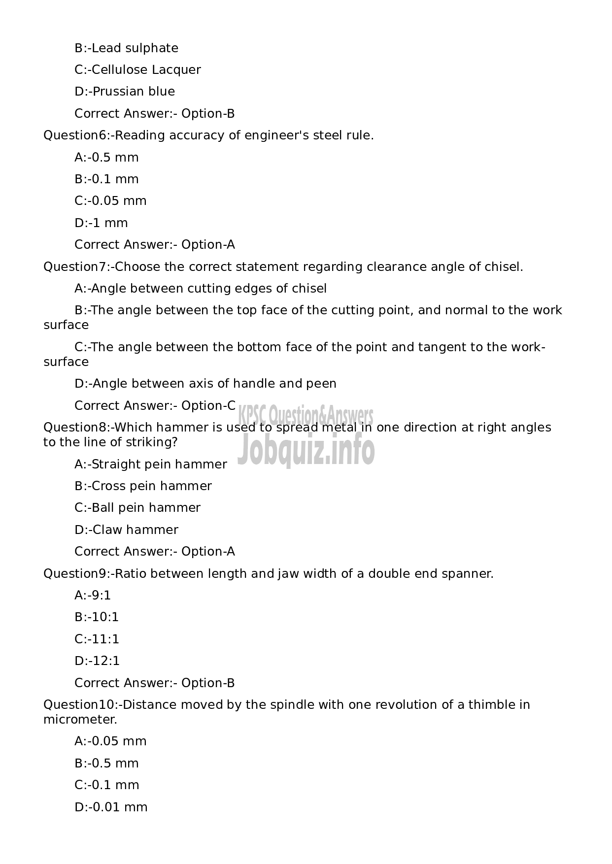 Kerala PSC Question Paper - Junior Instructor Mechanical Agricultural Machinery (SR for ST only)-2