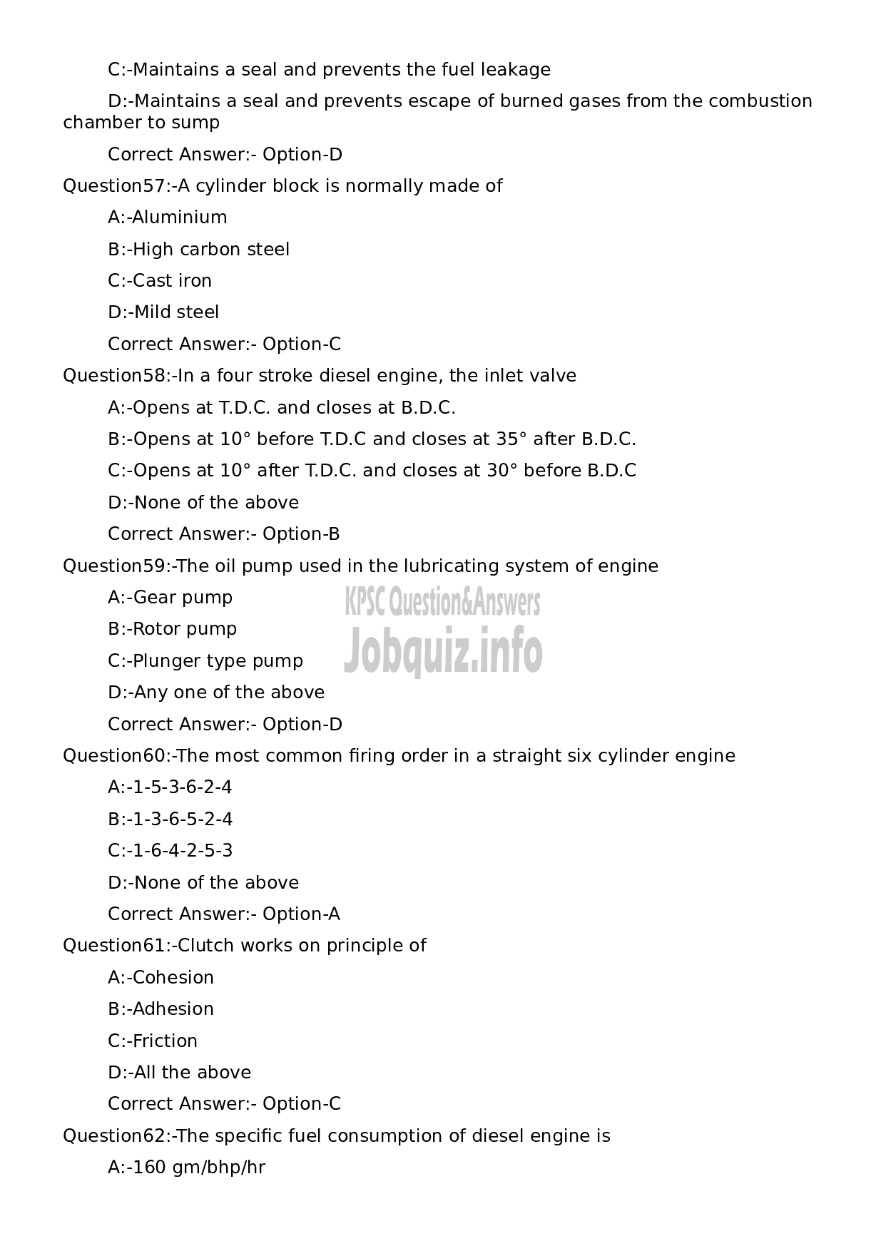 Kerala PSC Question Paper - Junior Instructor Mechanical Agricultural Machinery (SR for ST only)-11