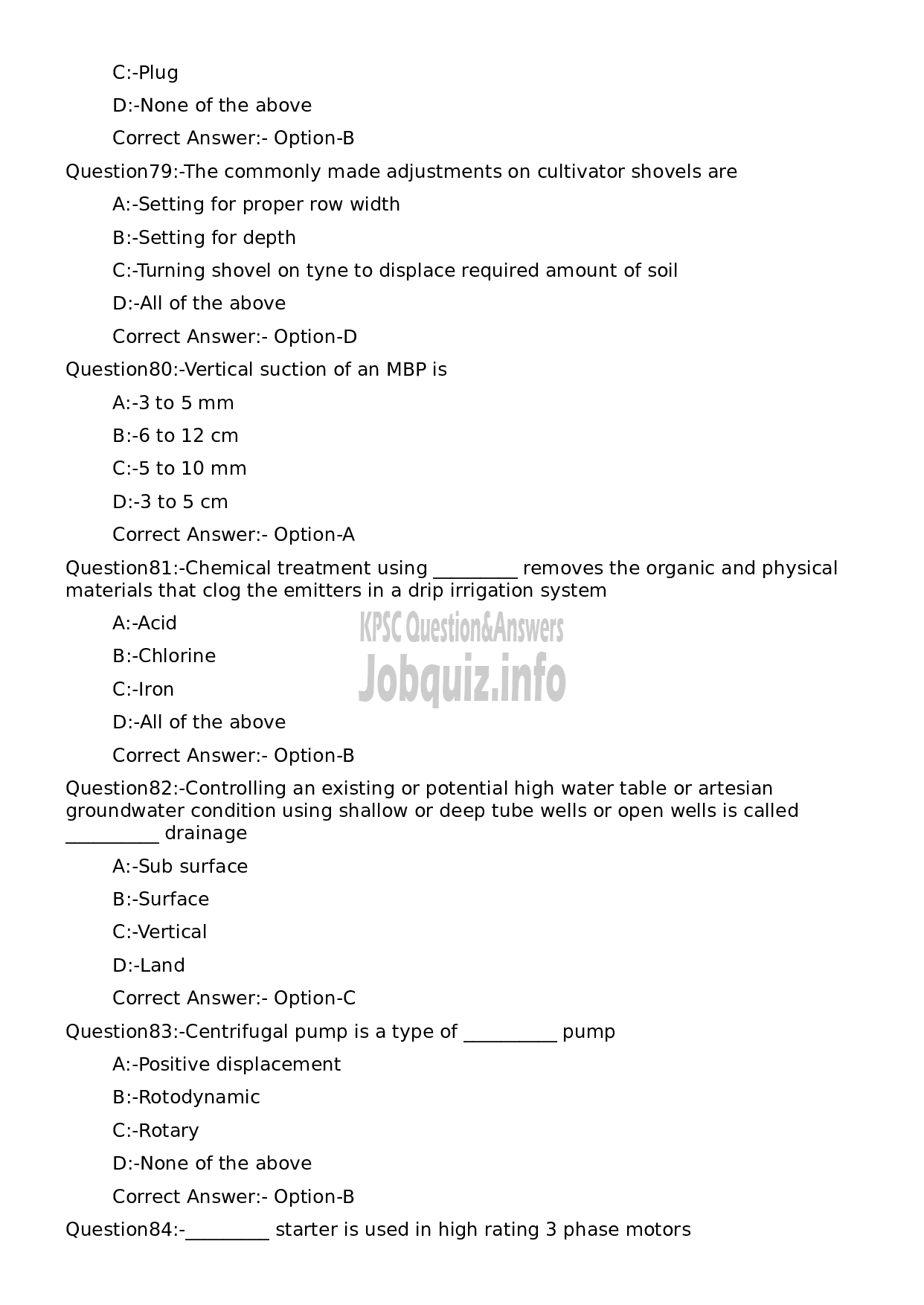 Kerala PSC Question Paper - Junior Instructor Mechanical Agricultural Machinery (SR for ST only)-15