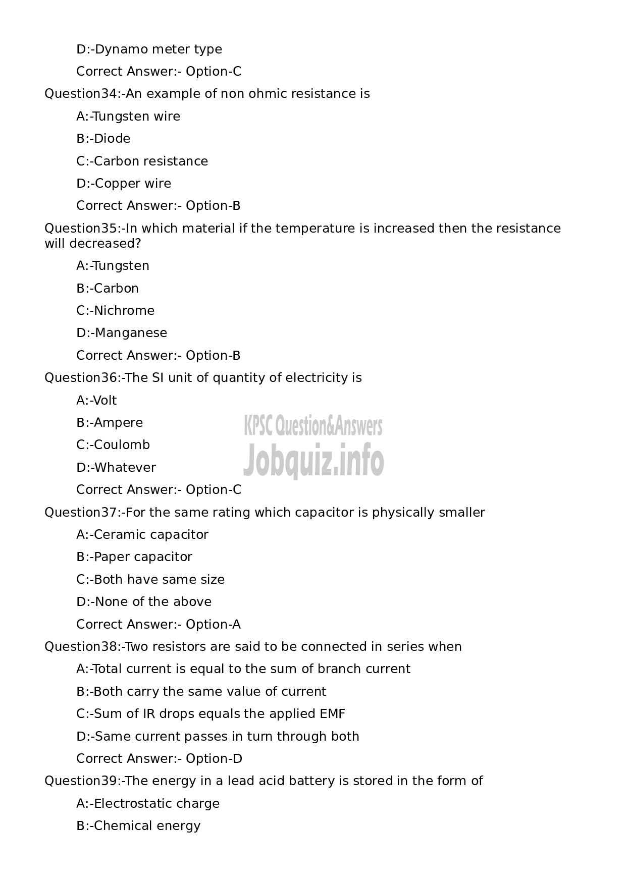 Kerala PSC Question Paper - Junior Instructor Mechanical Agricultural Machinery (SR for ST only)-7