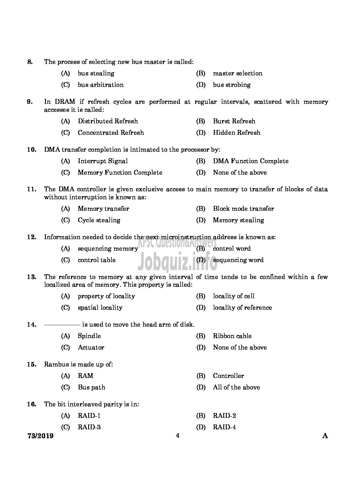 Kerala PSC Question Paper - Junior Instructor (Multimedia Animation And Special Effects) In Industrial Deve Dept English -2