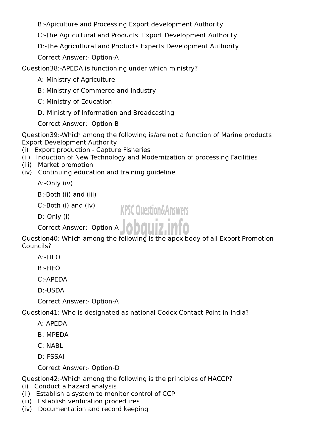 Kerala PSC Question Paper - Junior Manager (Quality Assurance)-8