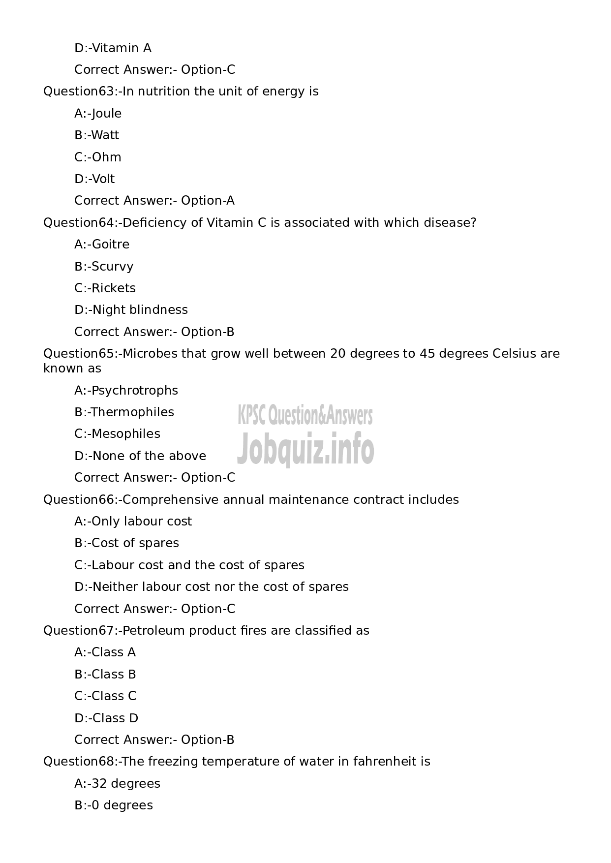 Kerala PSC Question Paper - Junior Supervisor (Canteen)-12