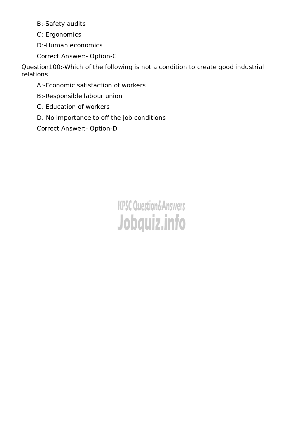 Kerala PSC Question Paper - Junior Supervisor (Canteen)-19