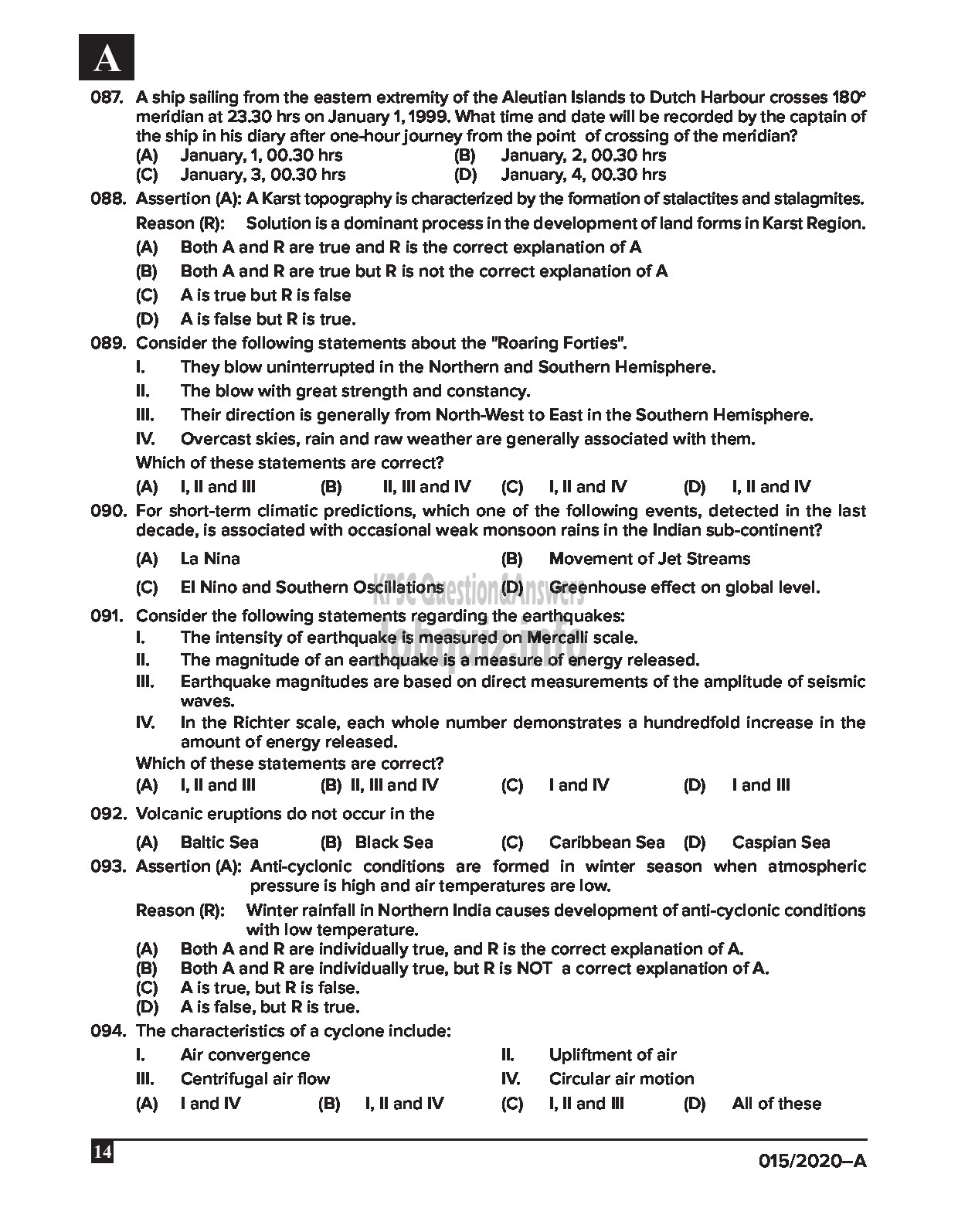 Kerala PSC Question Paper - KAS OFFICER (JUNIOR TIME SCALE) TRAINEE KERALA ADMINISTRATIVE SERVICE-14