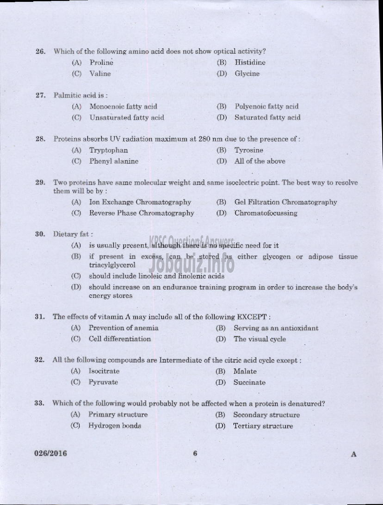 Kerala PSC Question Paper - LABORATORY ASSISTANT DAIRY /CFP KCMMF LTD-4