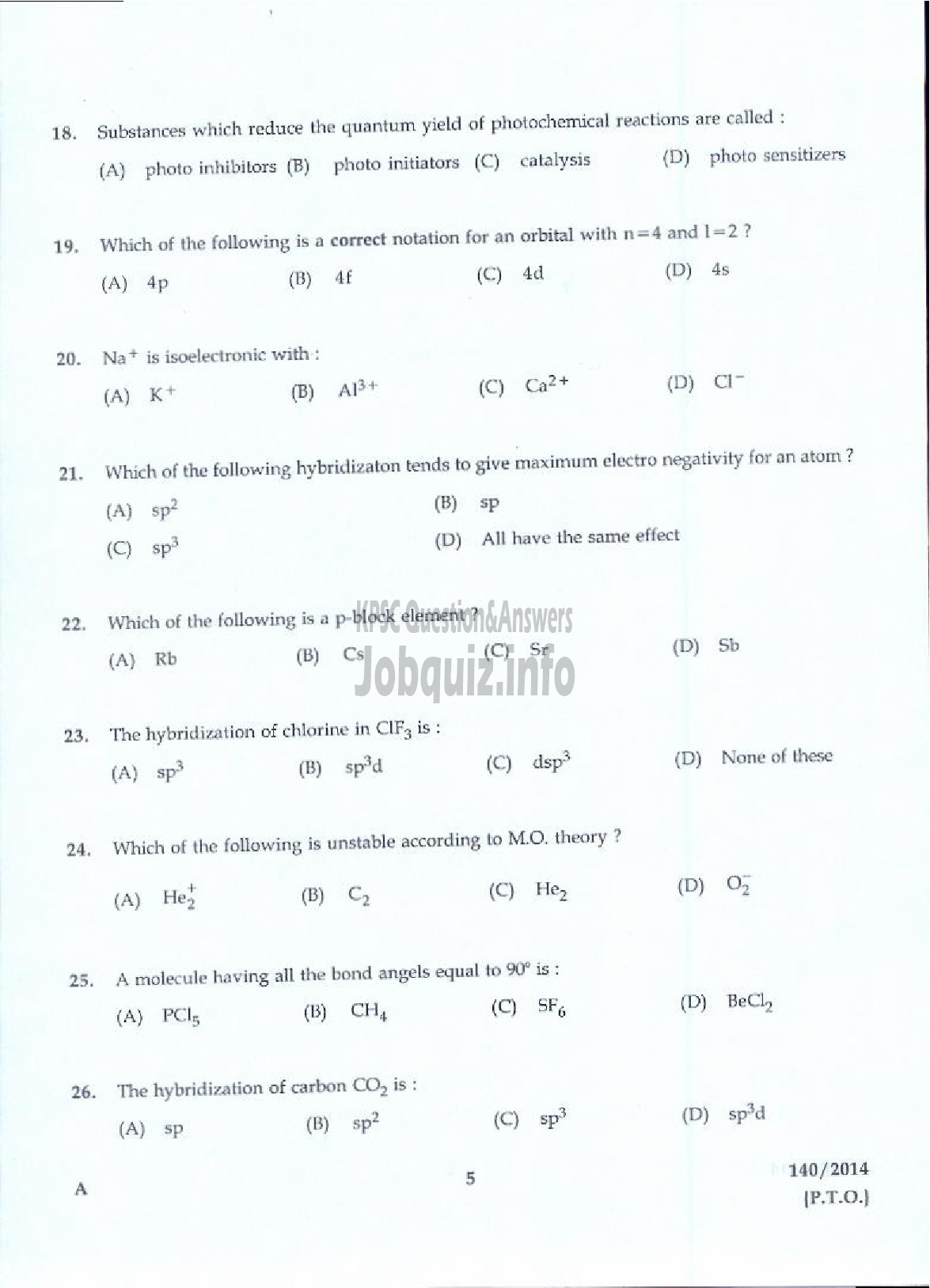 Kerala PSC Question Paper - LABORATORY ASSISTANT FACTORY STATE FARMING CORPORATION OF KERALA LTD-3