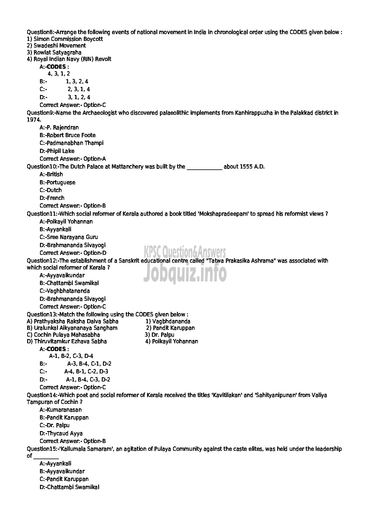 Kerala PSC Question Paper - LABORATORY TECHNICAL ASSISTANT CATERING AND RESTAURANT MANAGEMENT VOCATIONAL HIGHER SECONDARY EDUCATION-2