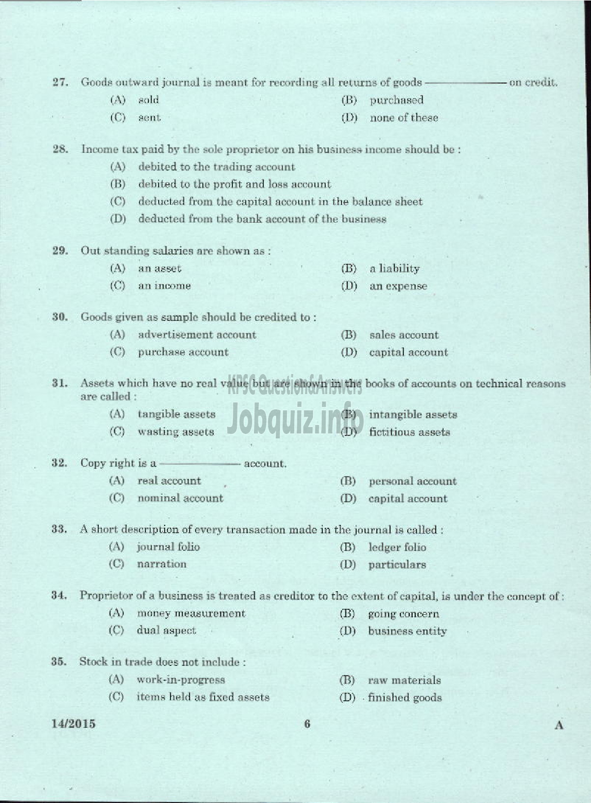 Kerala PSC Question Paper - LABORATORY TECHNICAL ASSISTANT RECEPTION BOOK KEEPING AND COMMUNICATION VHSE-4