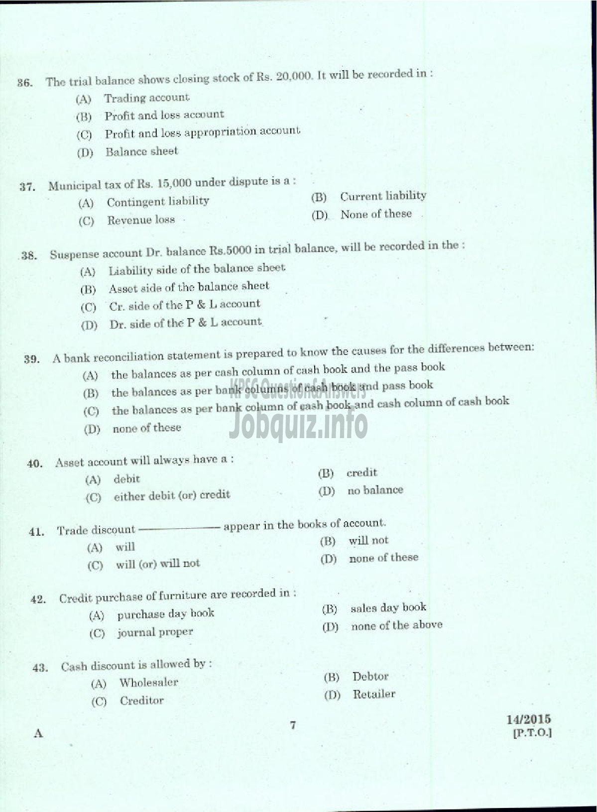 Kerala PSC Question Paper - LABORATORY TECHNICAL ASSISTANT RECEPTION BOOK KEEPING AND COMMUNICATION VHSE-5