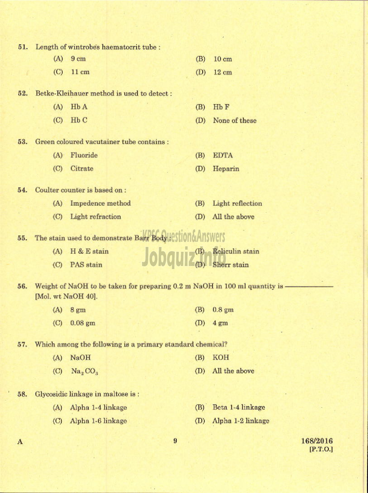 Kerala PSC Question Paper - LABORATORY TECHNICIAN GR II LABORATORY ASSISTANT GR II ANIMAL HUSBANDRY-7