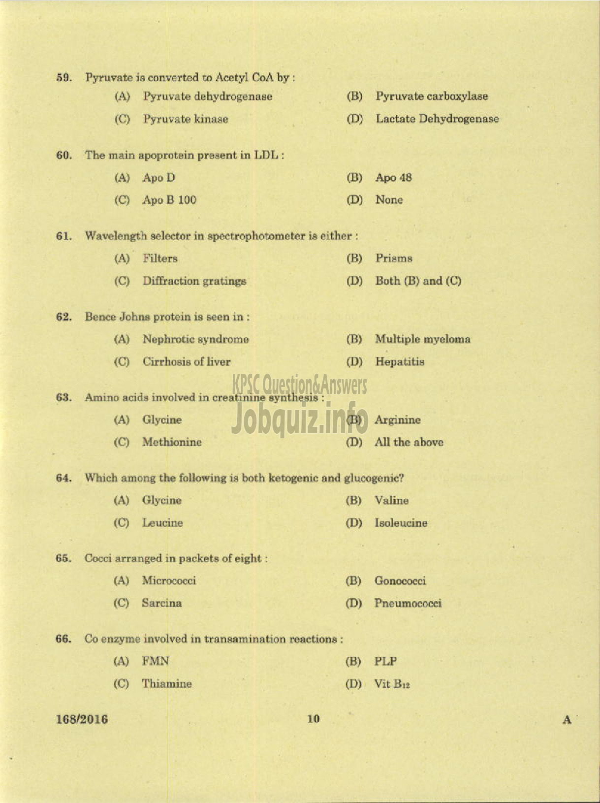 Kerala PSC Question Paper - LABORATORY TECHNICIAN GR II LABORATORY ASSISTANT GR II ANIMAL HUSBANDRY-8