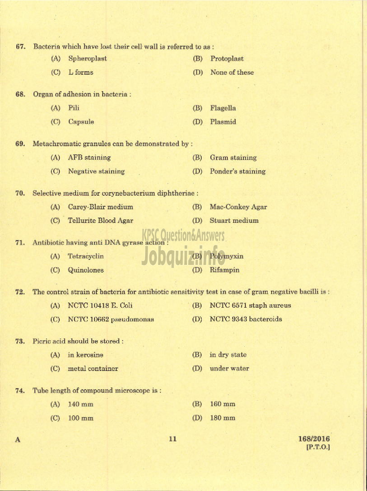 Kerala PSC Question Paper - LABORATORY TECHNICIAN GR II LABORATORY ASSISTANT GR II ANIMAL HUSBANDRY-9