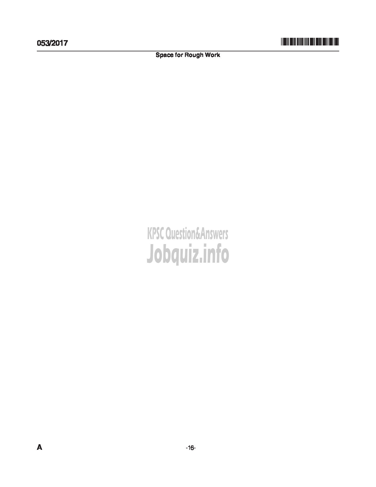 Kerala PSC Question Paper - LABORATORY TECHNICIAN PHARMACY MEDICAL EDUCATION DPT CAT NO.503/15 QUESTION PAPER-16