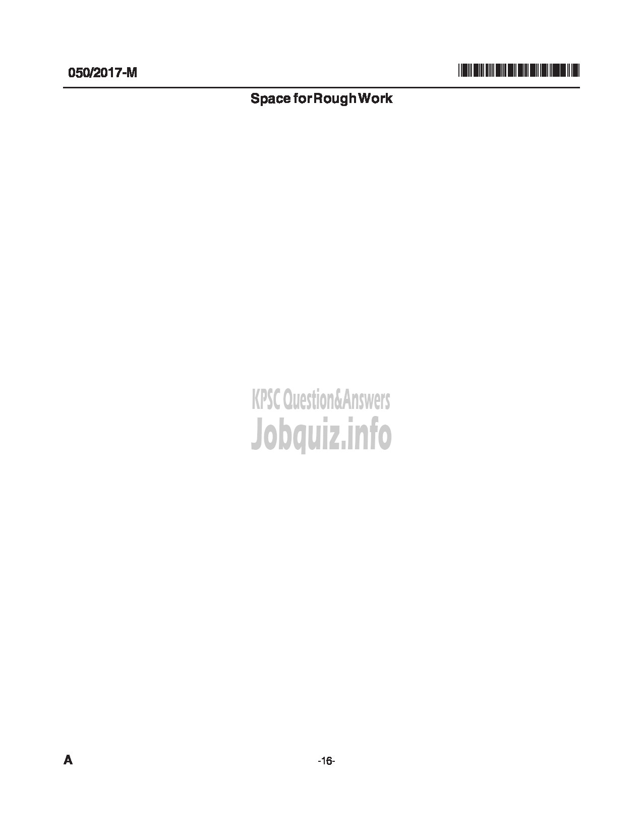 Kerala PSC Question Paper - LDC SR FOR SC/ST, SR FROM DIFFERENTLY ABLED CANDIDATES CAT.NO 122/16, 413/16 QUESTION PAPER (MALAYALAM)-16