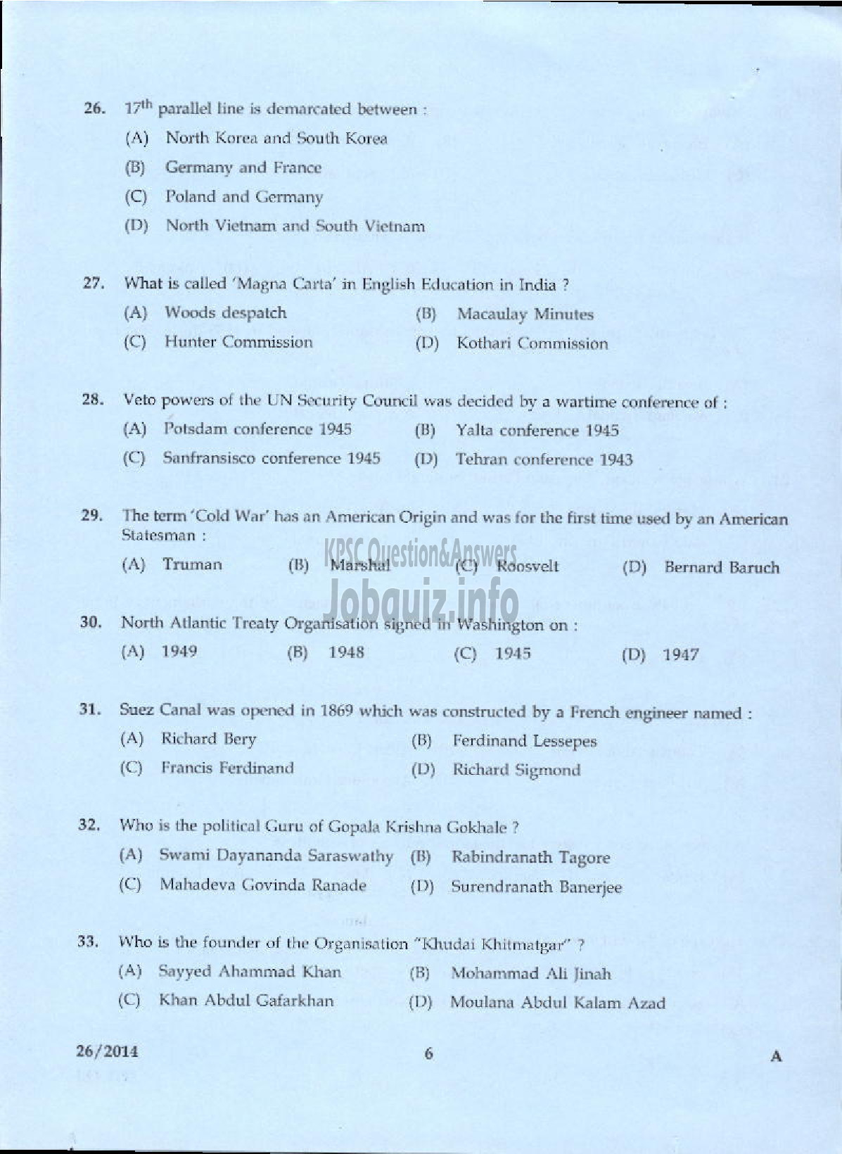 Kerala PSC Question Paper - LD TYPIST SR FOR SC/ST KELPAM JUNIOR STENO TYPIST KMML-4