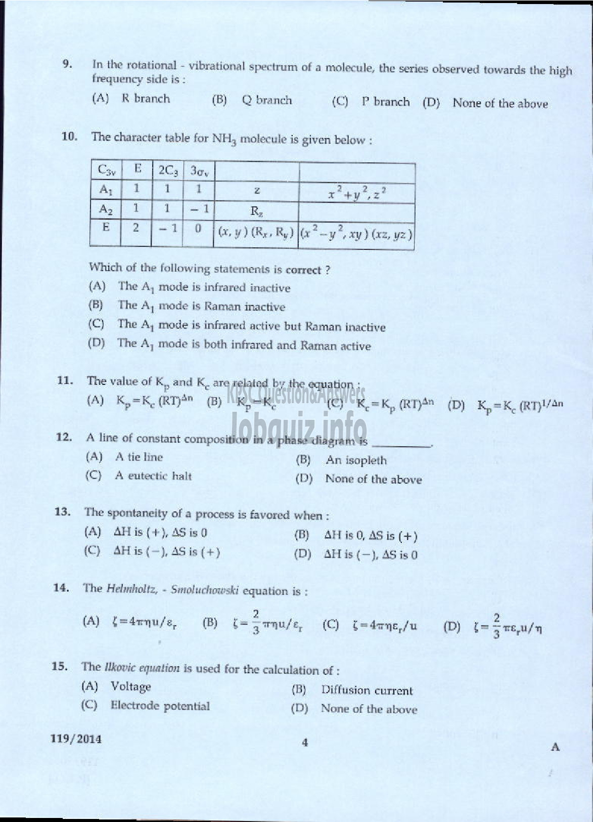 Kerala PSC Question Paper - LECTURER IN CHEMISTRY KERALA COLLEGIATE EDUCATION-2