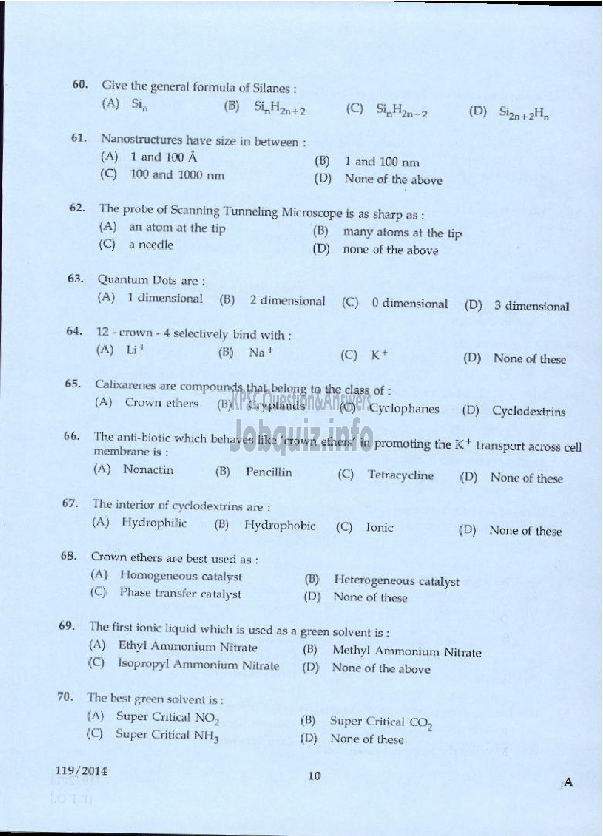 Kerala PSC Question Paper - LECTURER IN CHEMISTRY KERALA COLLEGIATE EDUCATION-8