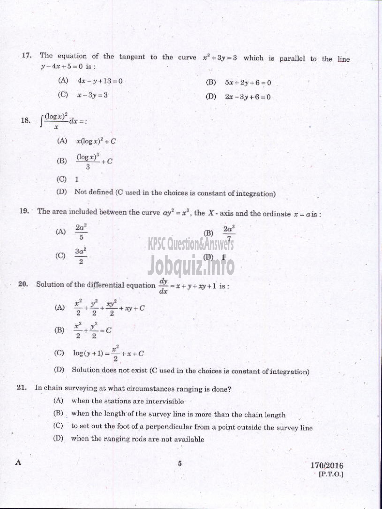 Kerala PSC Question Paper - LECTURER IN CIVIL ENGINEERING GOVT POLYTECHNICS TECHNICAL EDUCATION-3