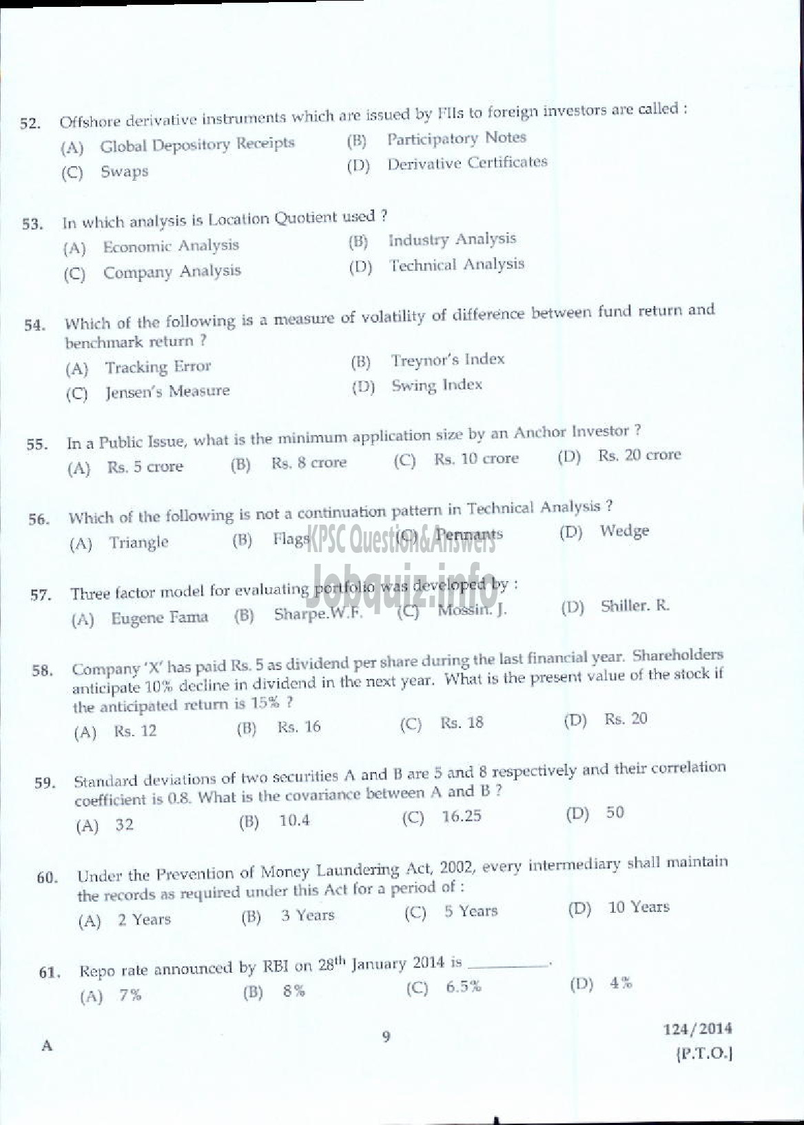 Kerala PSC Question Paper - LECTURER IN COMMERCE KERALA COLLEGIATE EDUCATION-7