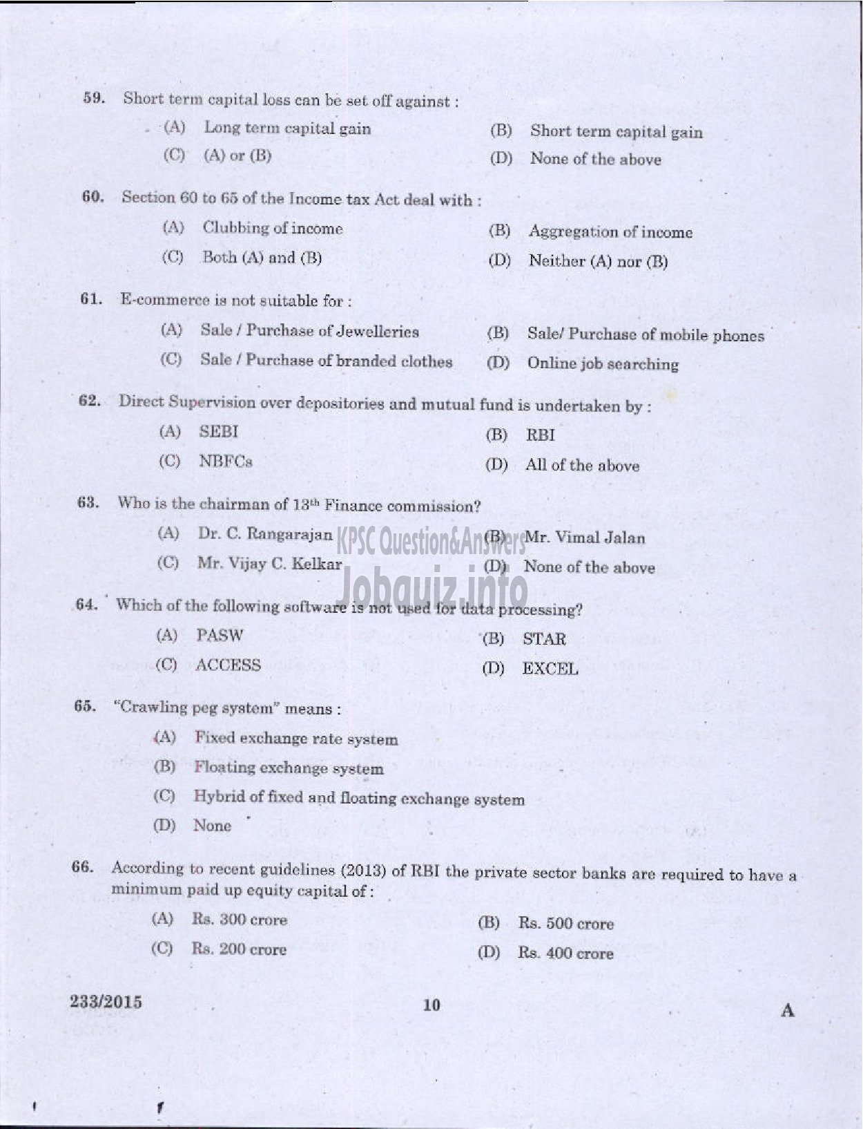Kerala PSC Question Paper - LECTURER IN COMMERCE TECHNICAL EDUCATION-8