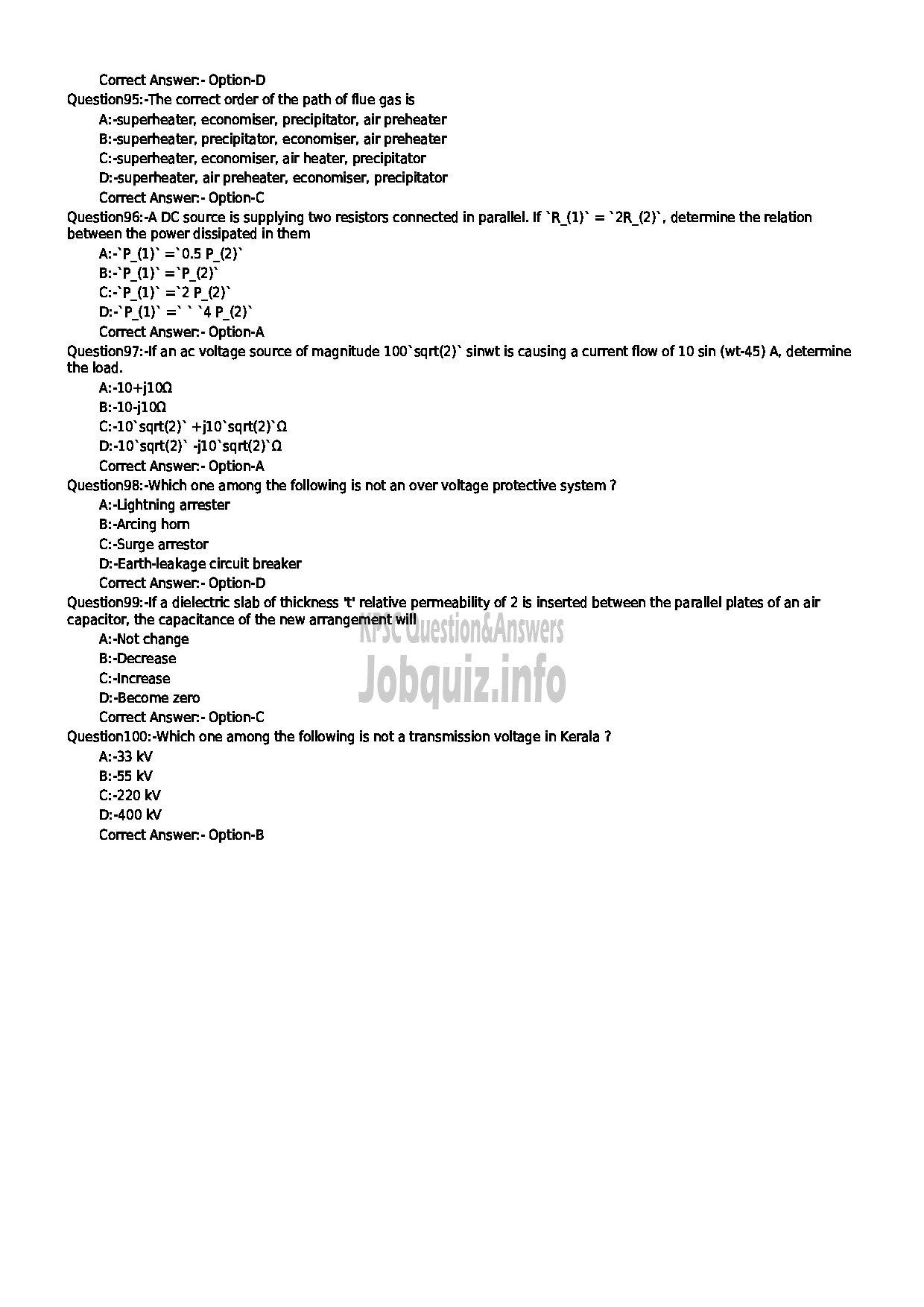 Kerala PSC Question Paper - LECTURER IN ELECTRONICS ENGINEERING NCA TECHNICAL EDUCATION-11