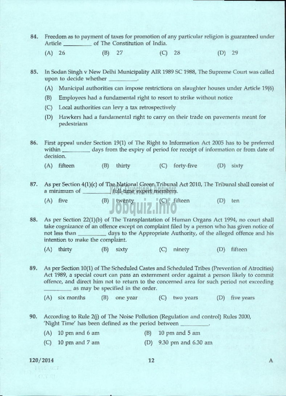 Kerala PSC Question Paper - LECTURER IN GEOGRAPHY KERALA COLLEGIATE EDUCATION-10