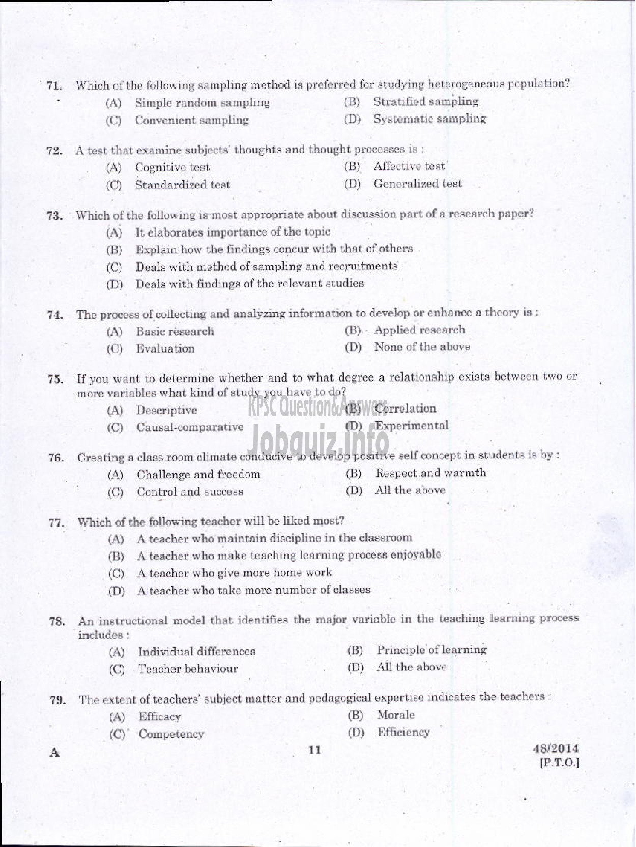 Kerala PSC Question Paper - LECTURER IN HINDI KERALA COLLEGIATE EDUCATION PRELIMINARY-9