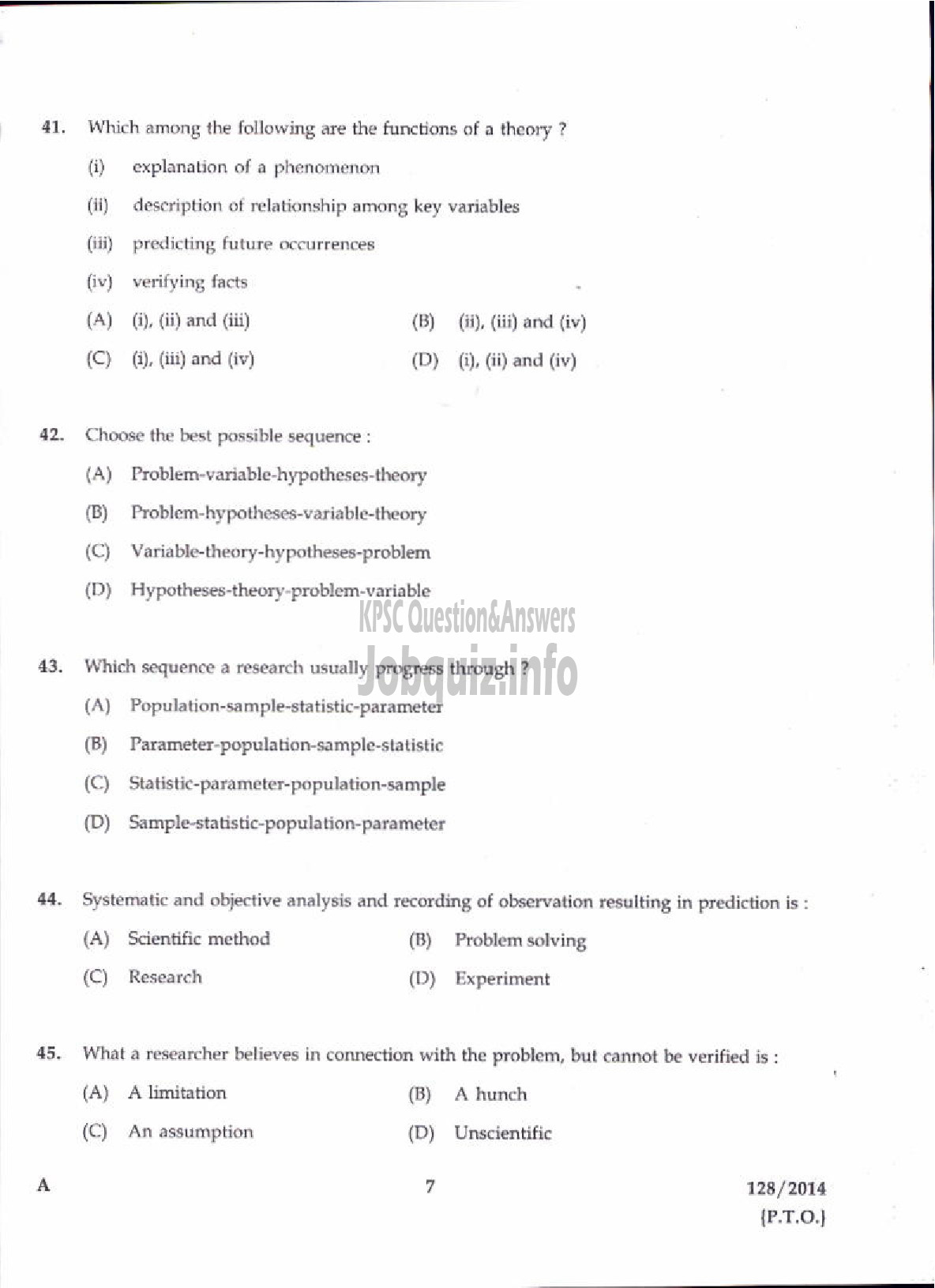 Kerala PSC Question Paper - LECTURER IN KANNADA KERALA COLLEGIATE EDUCATION-5