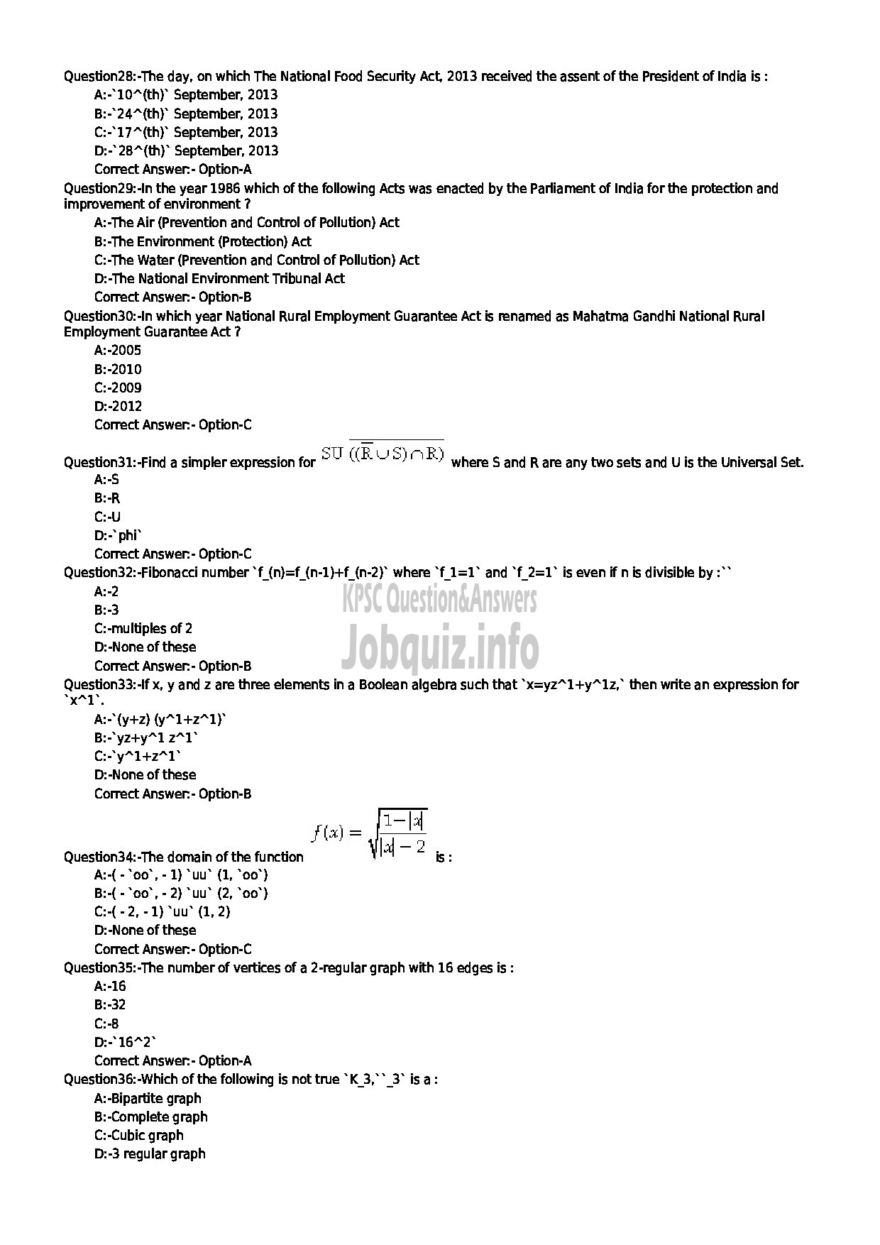 Kerala PSC Question Paper - LECTURER IN MATHEMATICS NCA EZHAVA/THIYYA/BILLAVA COLLEGIATE EDUCATION-4