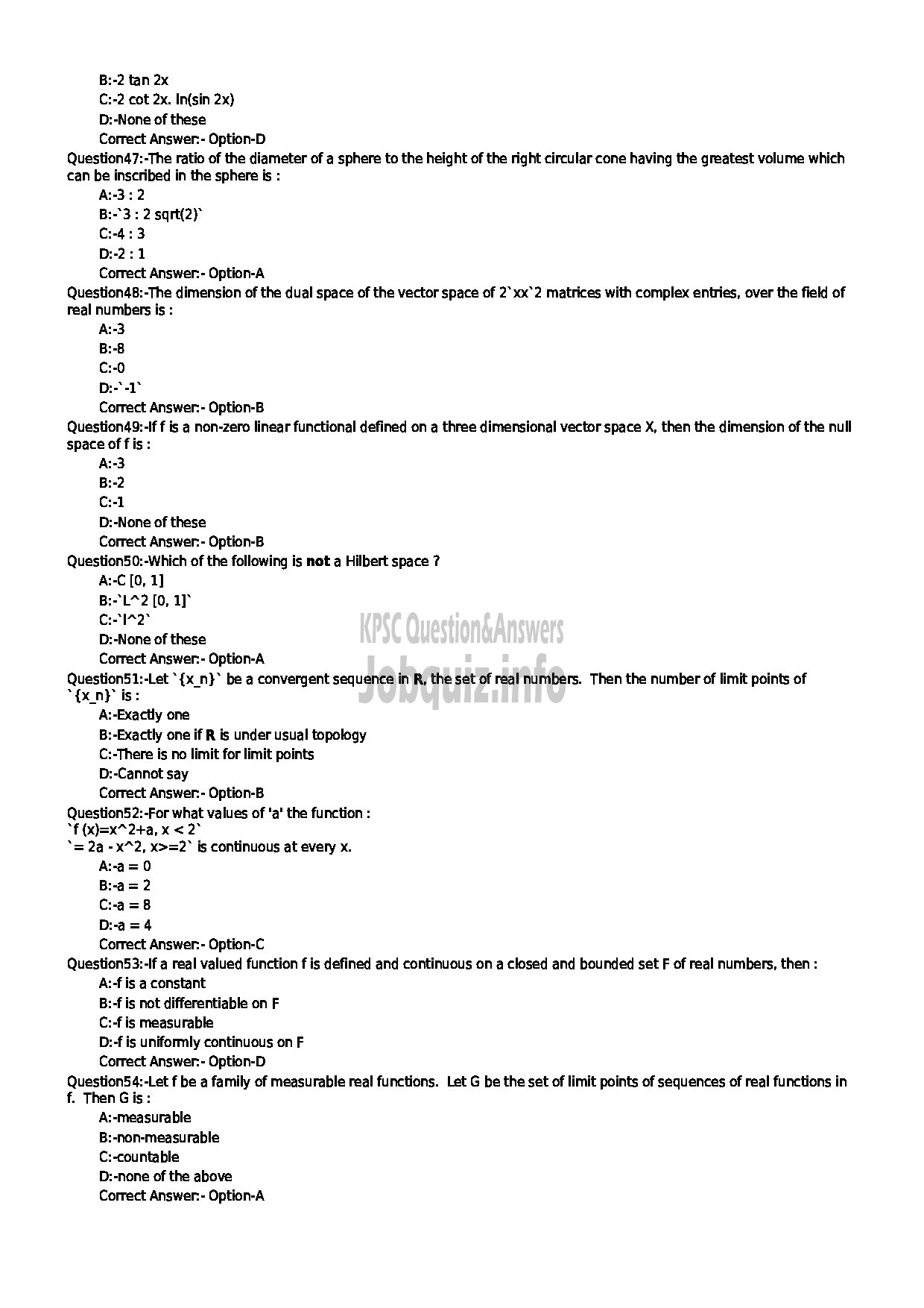 Kerala PSC Question Paper - LECTURER IN MATHEMATICS NCA EZHAVA/THIYYA/BILLAVA COLLEGIATE EDUCATION-6