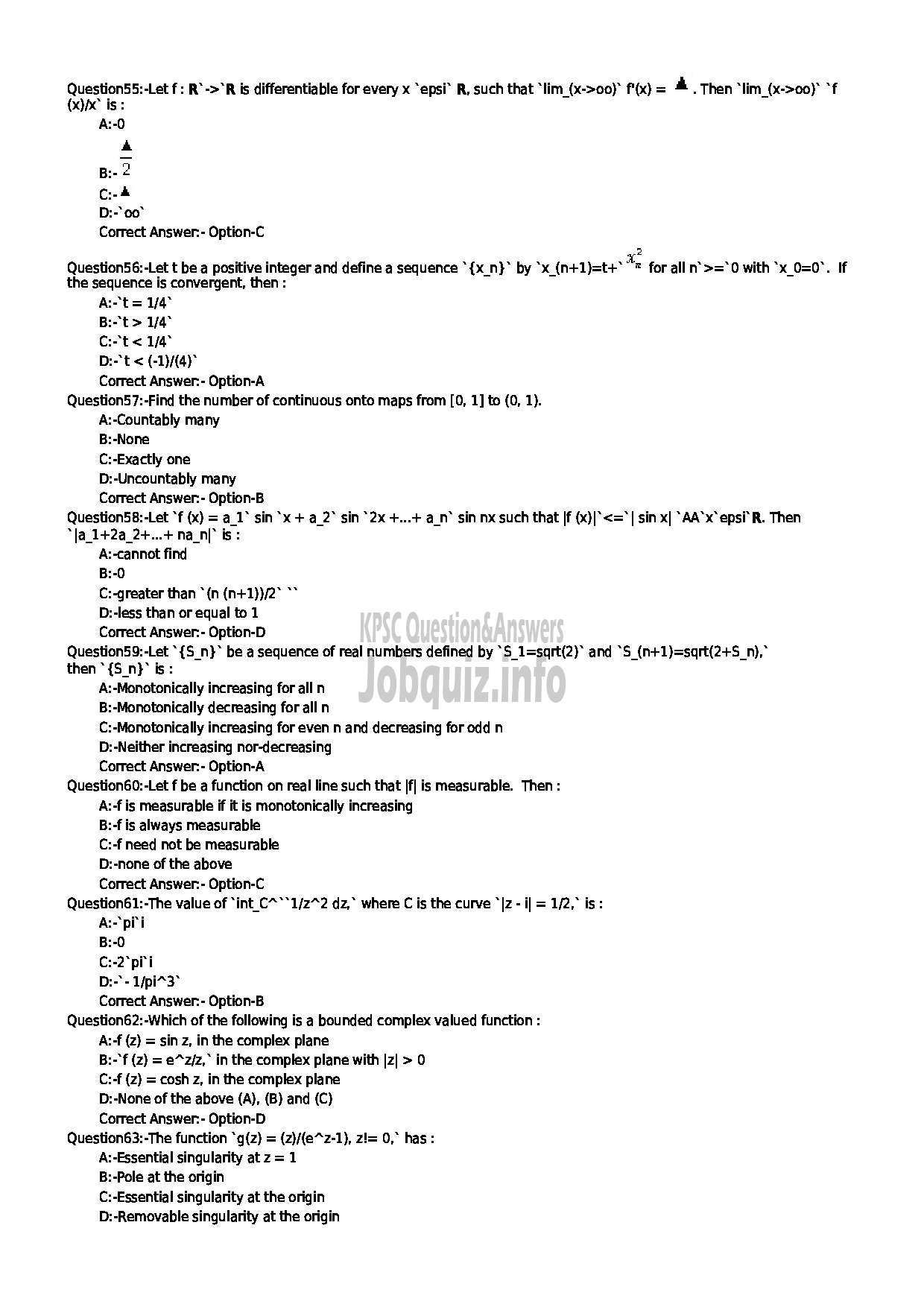 Kerala PSC Question Paper - LECTURER IN MATHEMATICS NCA EZHAVA/THIYYA/BILLAVA COLLEGIATE EDUCATION-7