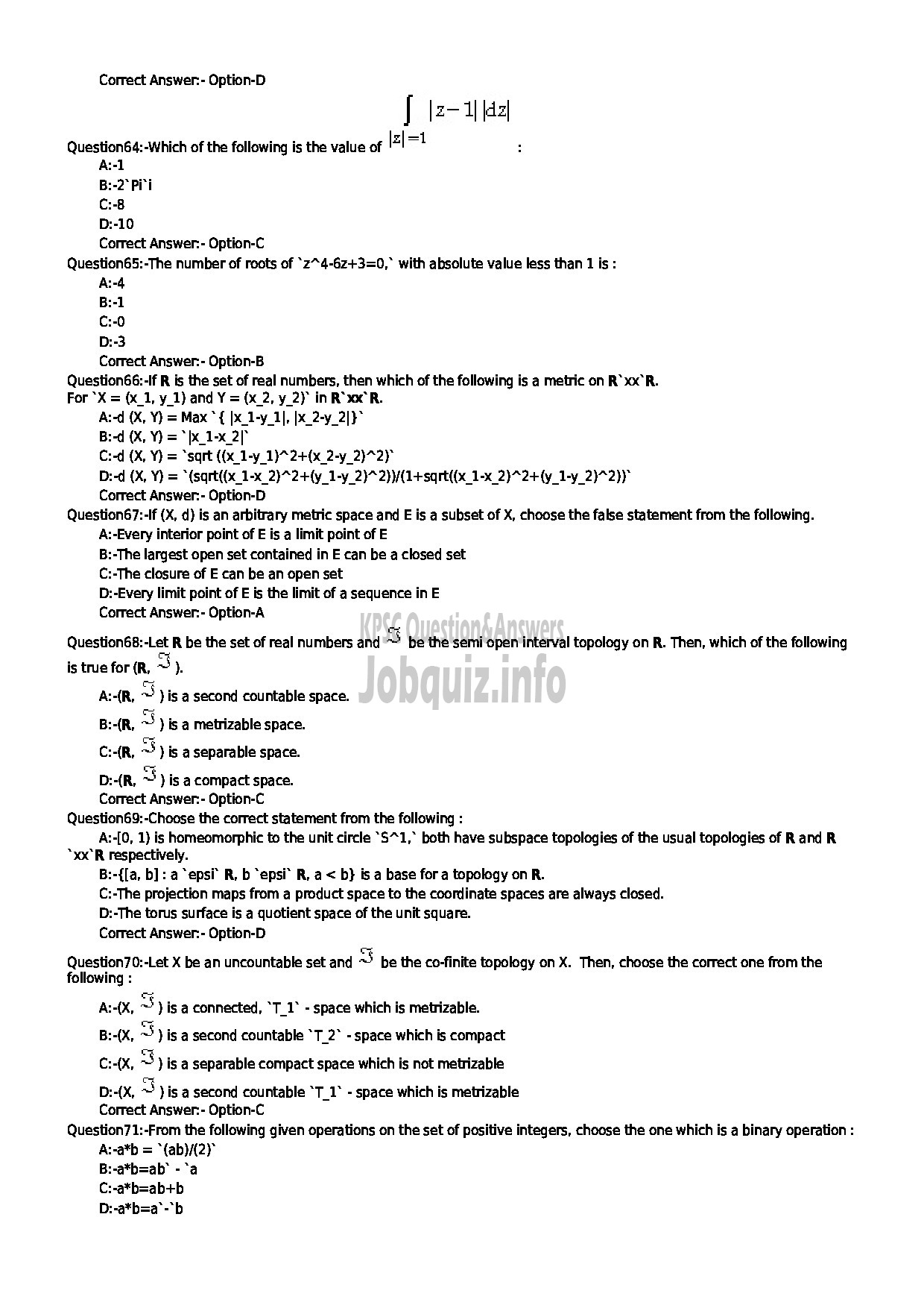 Kerala PSC Question Paper - LECTURER IN MATHEMATICS NCA EZHAVA/THIYYA/BILLAVA COLLEGIATE EDUCATION-8