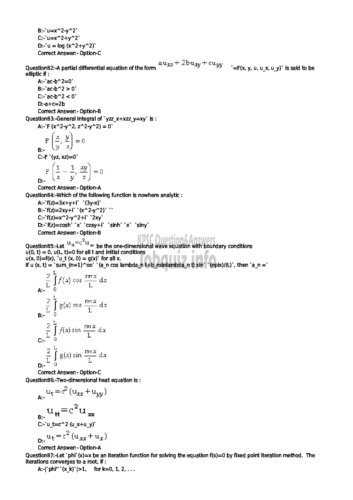 Kerala PSC Question Paper - LECTURER IN MATHEMATICS NCA EZHAVA/THIYYA/BILLAVA COLLEGIATE EDUCATION-10