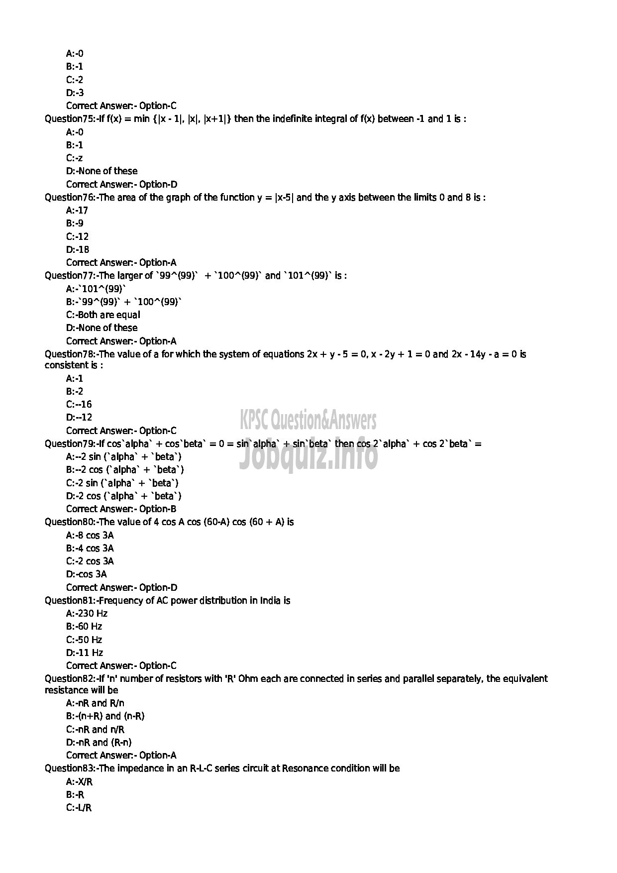 Kerala PSC Question Paper - LECTURER IN MECHANICAL ENGINEERING TECHNICAL EDUCATION-9