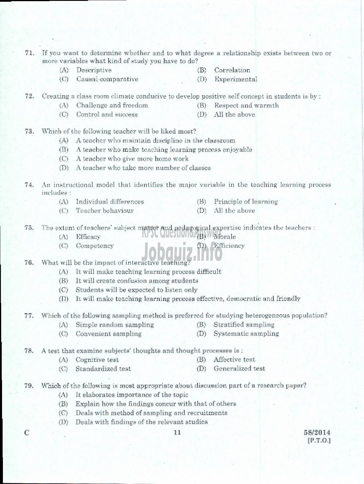 Kerala PSC Question Paper - LECTURER IN MUSIC KERALA COLLEGIATE EDUCATION-9