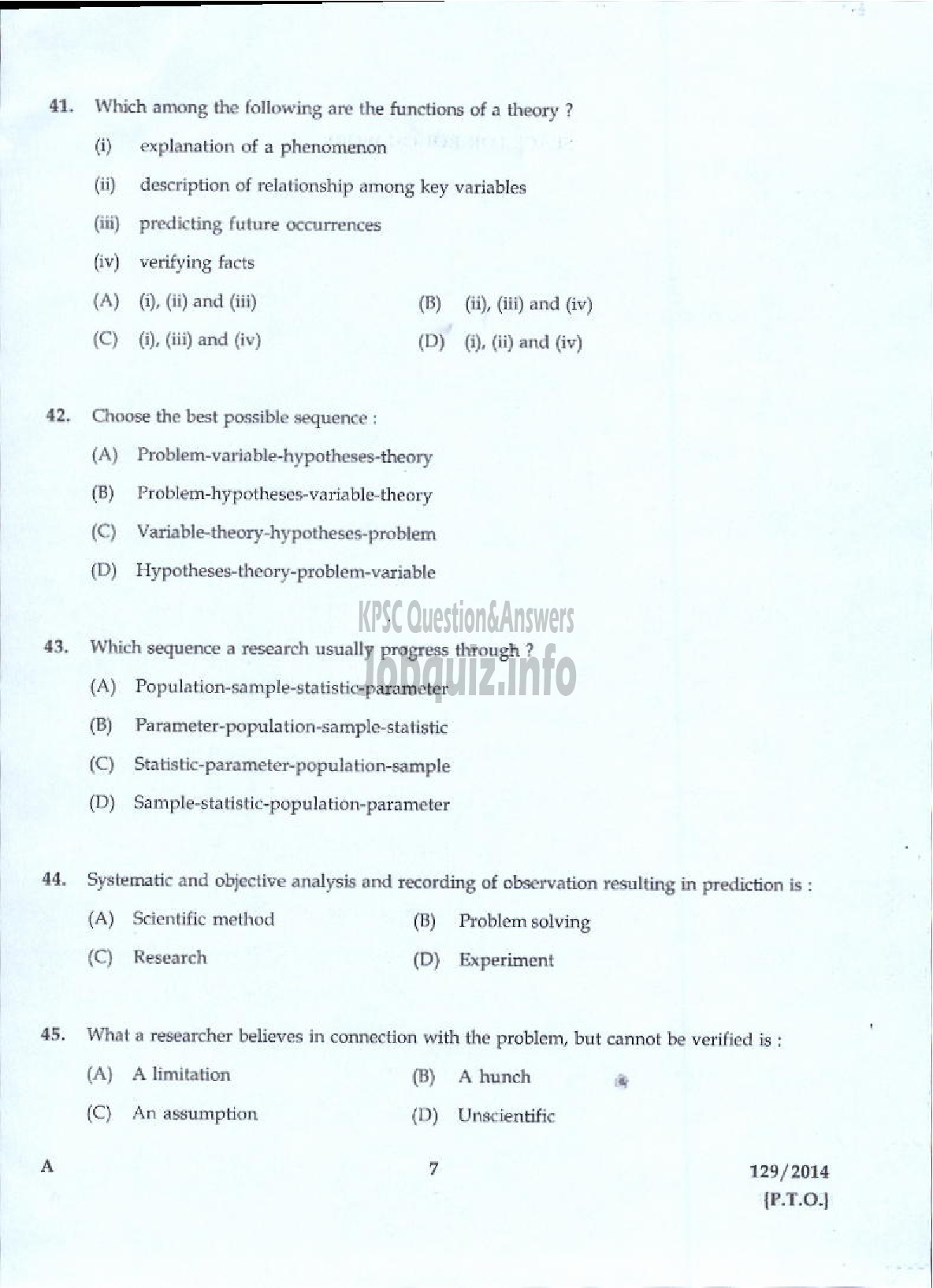 Kerala PSC Question Paper - LECTURER IN SANSKRIT VEDANTA KERALA COLLEGIATE EDUCATION-5