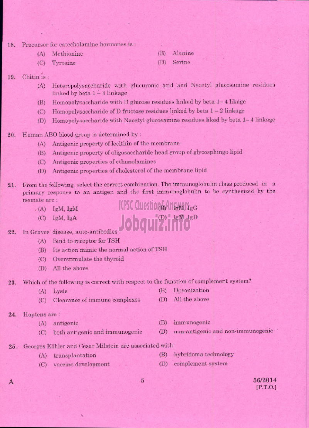 Kerala PSC Question Paper - LECTURER IN ZOOLOGY KERALA COLLEGIATE EDUCATION-3