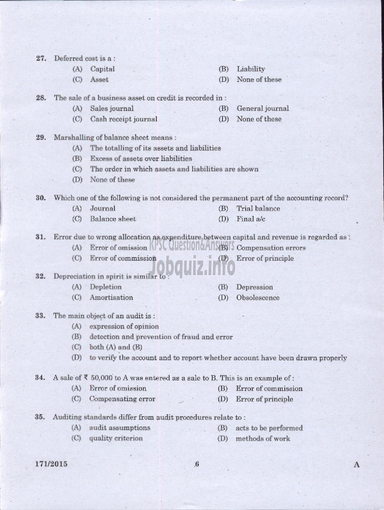 Kerala PSC Question Paper - LOWER DIVISION ACCOUNTANT KERALA SMALL INDUSTRIES DEVELOPMENT CORPORATION LTD-4