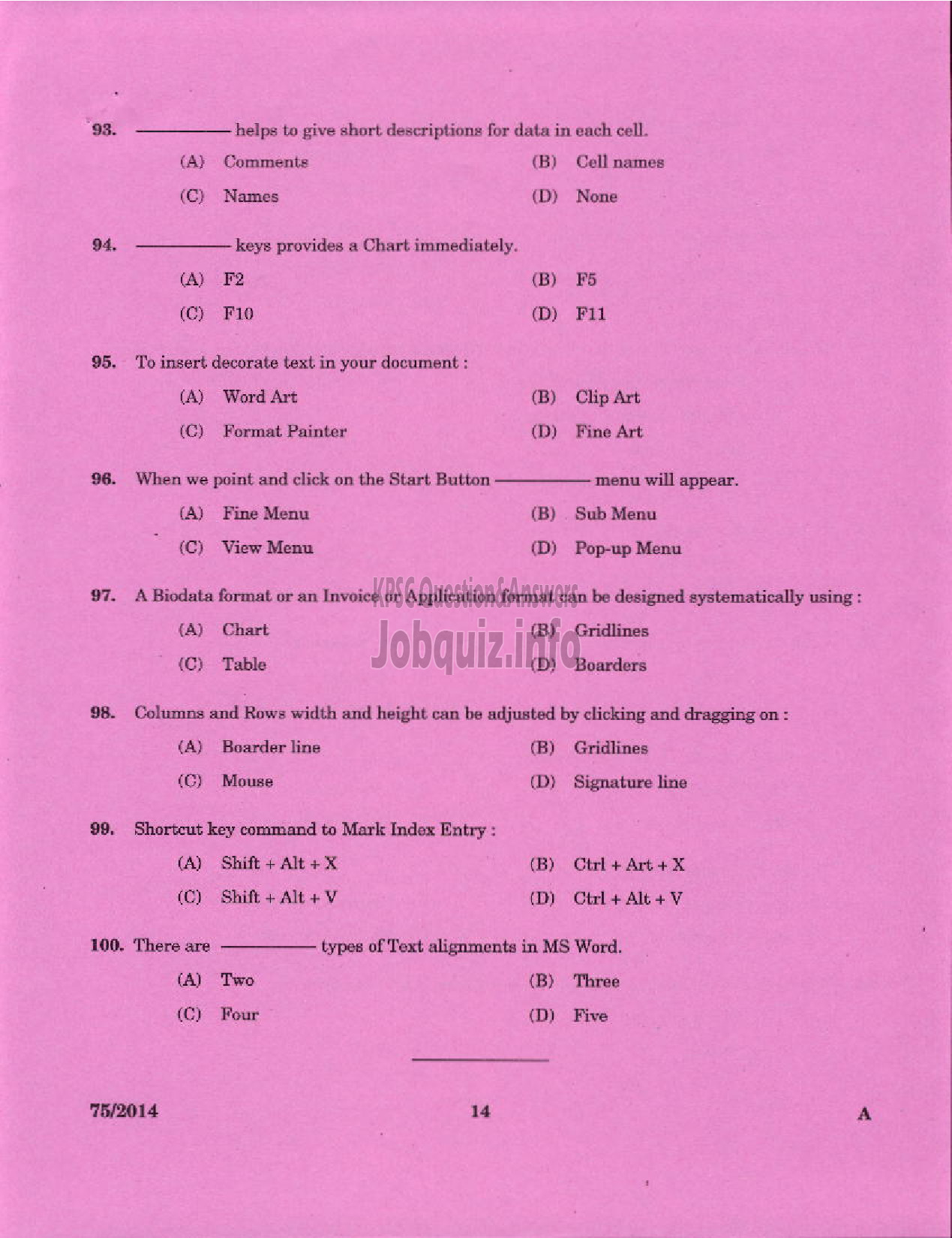 Kerala PSC Question Paper - LOWER DIVISION CLERK BY TRANSFER KERALA WATER AUTHORITY-12