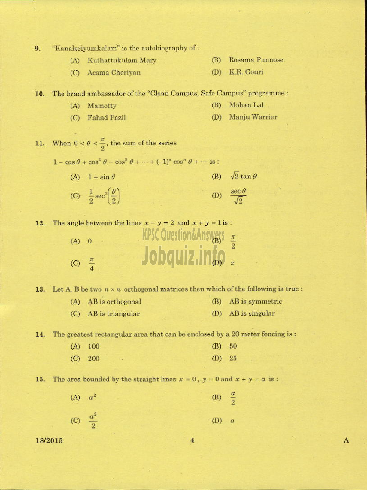 Kerala PSC Question Paper - LR IN INFORMATION TECHNOLOGY POLYTECHNICS KERALA TECHNICAL EDUCATION-2