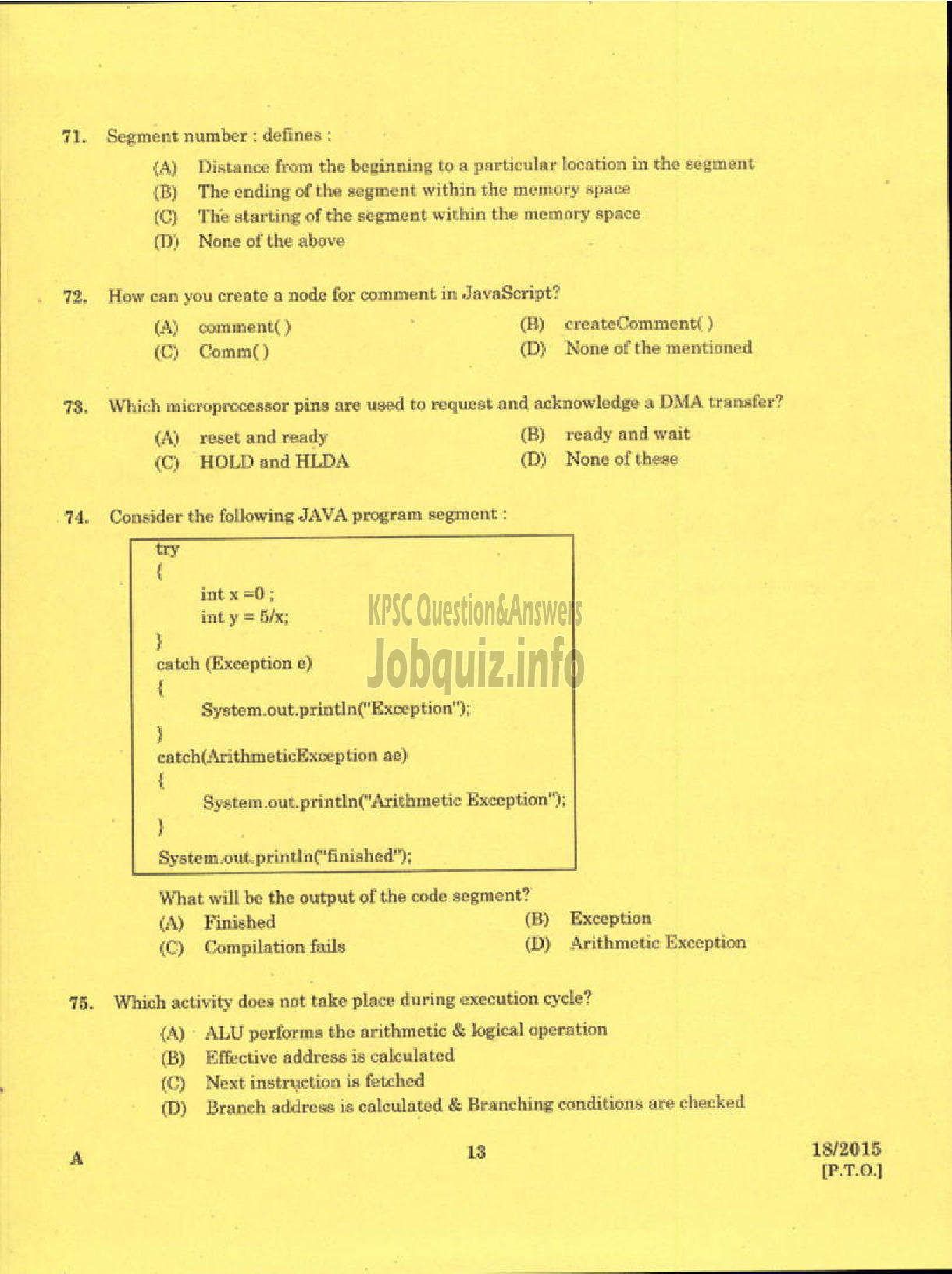 Kerala PSC Question Paper - LR IN INFORMATION TECHNOLOGY POLYTECHNICS KERALA TECHNICAL EDUCATION-11